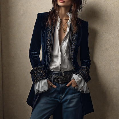 Franciszka | Elegancka aksamitna kurtka