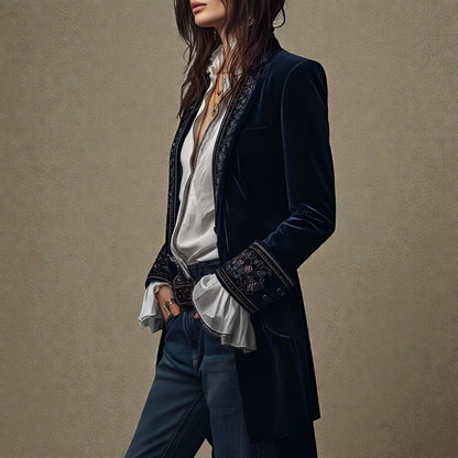 Franciszka | Elegancka aksamitna kurtka