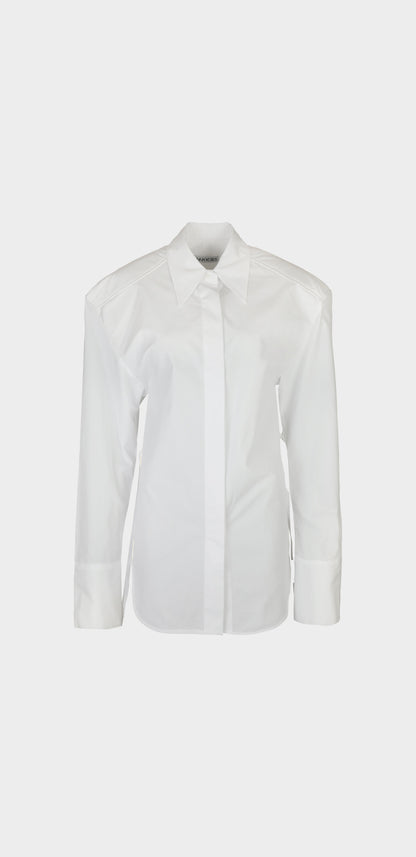 Dominika I Bawełniana bluzka z poduszkami na ramionach