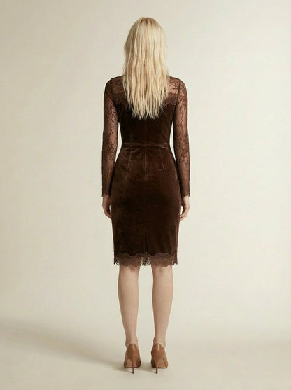 Kalina  - Mini sukienka z elegancką koronką